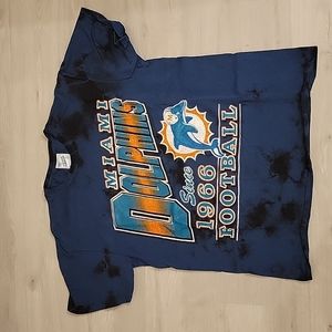 47 Brand Vintage Tie Dye NFL Miami Dolphins Retro T-Shirt Men's Size Large Used